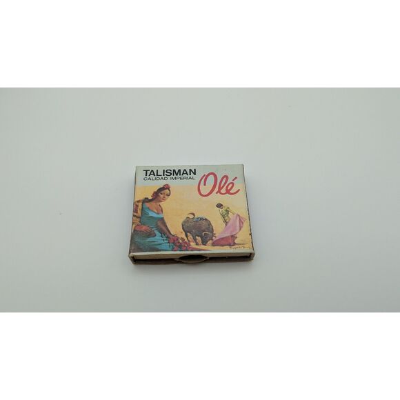 Vintage Talisman “Olé” Spanish Matchbox  Bullfighting Art  Collectible Full Box - Picture 3 of 3